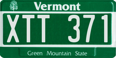 VT license plate XTT371