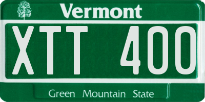 VT license plate XTT400
