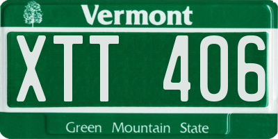 VT license plate XTT406