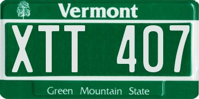 VT license plate XTT407