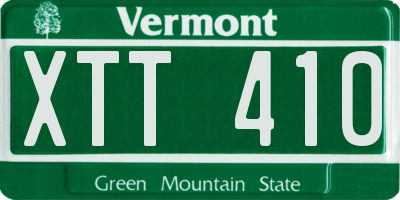 VT license plate XTT410