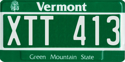 VT license plate XTT413