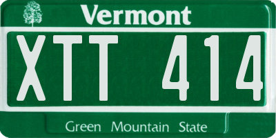 VT license plate XTT414