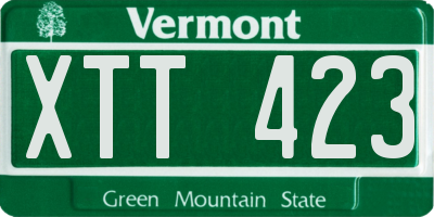 VT license plate XTT423