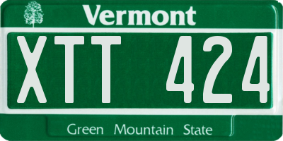 VT license plate XTT424