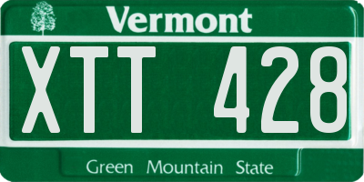 VT license plate XTT428