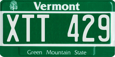 VT license plate XTT429