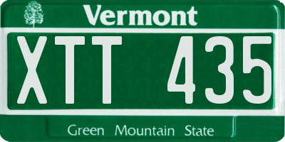 VT license plate XTT435