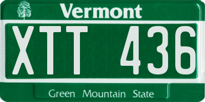 VT license plate XTT436