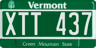 VT license plate XTT437