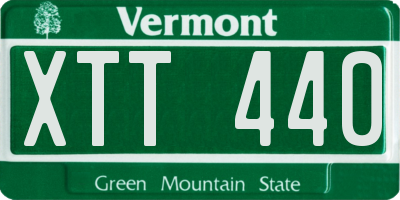 VT license plate XTT440