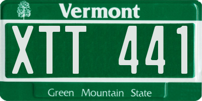 VT license plate XTT441