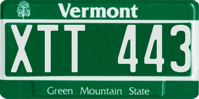 VT license plate XTT443