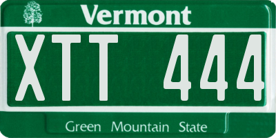 VT license plate XTT444