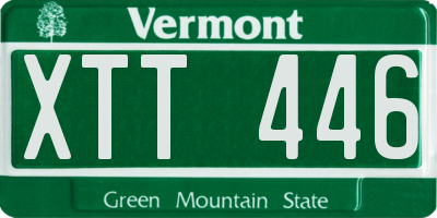 VT license plate XTT446