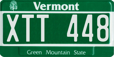 VT license plate XTT448