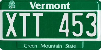 VT license plate XTT453