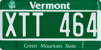 VT license plate XTT464