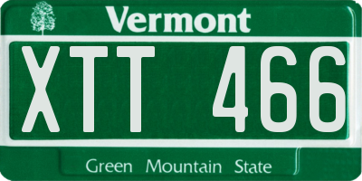 VT license plate XTT466
