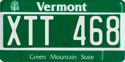 VT license plate XTT468