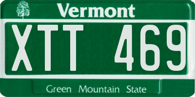 VT license plate XTT469