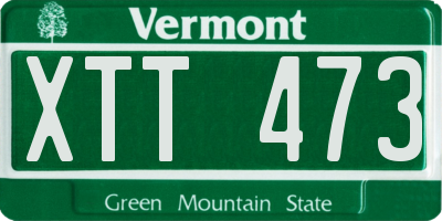 VT license plate XTT473