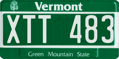 VT license plate XTT483