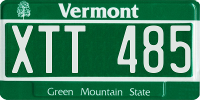 VT license plate XTT485