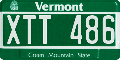 VT license plate XTT486
