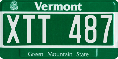 VT license plate XTT487