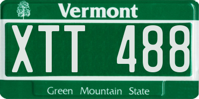 VT license plate XTT488
