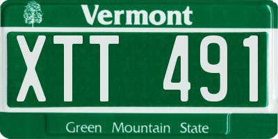 VT license plate XTT491