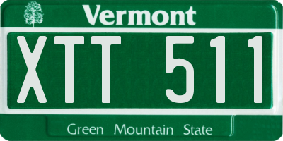 VT license plate XTT511