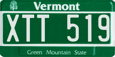 VT license plate XTT519