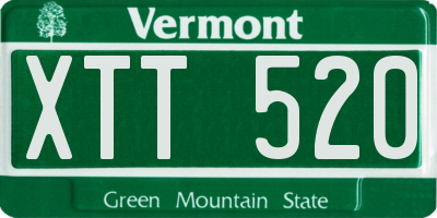 VT license plate XTT520