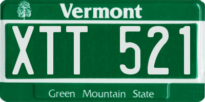 VT license plate XTT521