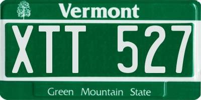 VT license plate XTT527