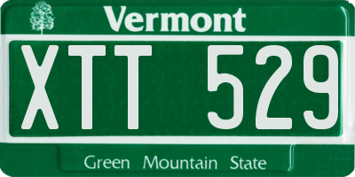 VT license plate XTT529