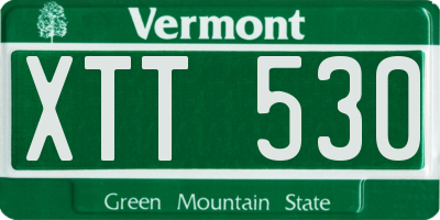 VT license plate XTT530