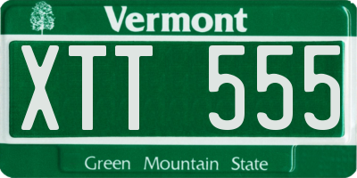 VT license plate XTT555