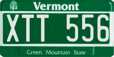 VT license plate XTT556