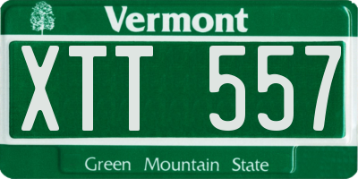 VT license plate XTT557