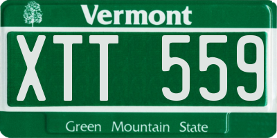 VT license plate XTT559