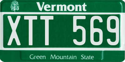 VT license plate XTT569