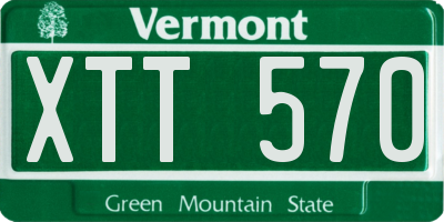 VT license plate XTT570