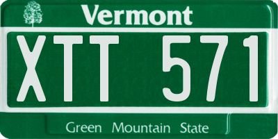 VT license plate XTT571