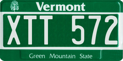 VT license plate XTT572