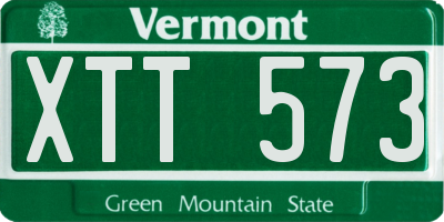 VT license plate XTT573