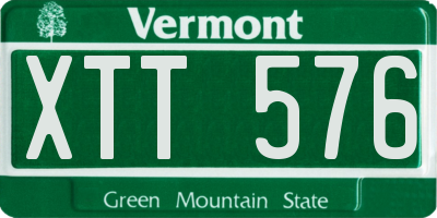 VT license plate XTT576
