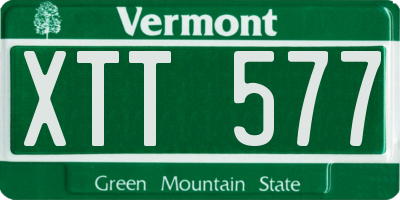 VT license plate XTT577